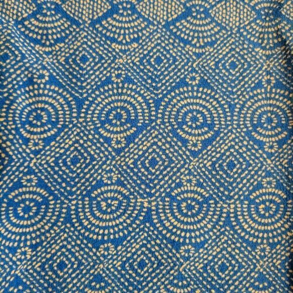 H&M Blue Geometric Print Bell Sleeve V-Neck Romper - Picture 13 of 15